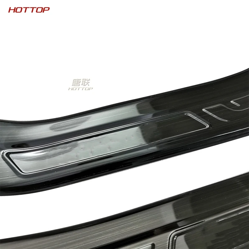 Нержавеющая сталь Черный рисунок наружные дверные пороги для Honda CRV