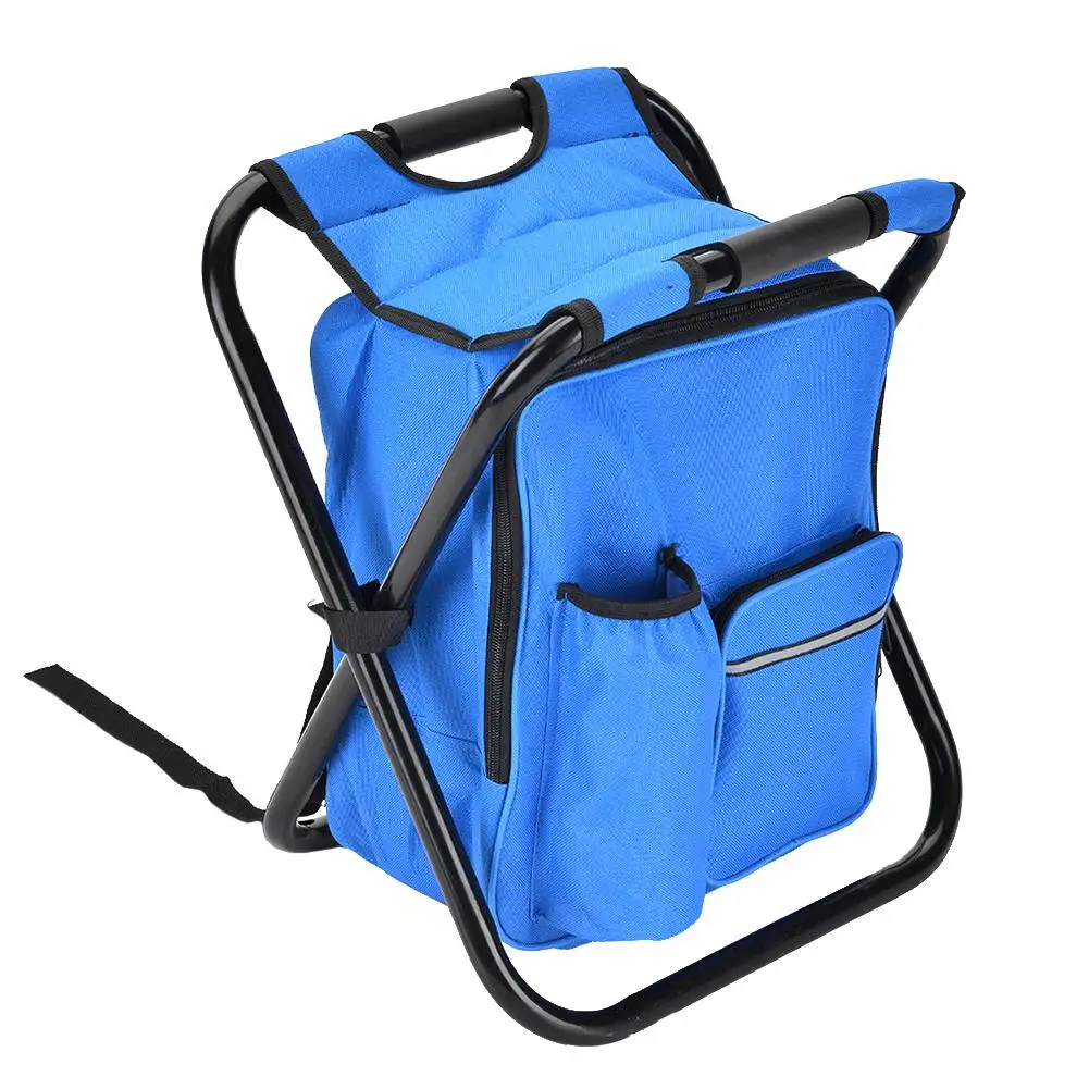 Outdoor Folding Camping Fishing Chair Stool Portable Backpack Picnic Tools Bag Hiking Seat Bag Camping Accessories