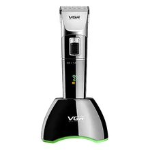 VGR электрические машинки для стрижки волос перезаряжаемый беспроводной триммер для волос с ЖК-дисплеем 4 направляющие расчески для мужчин и детей