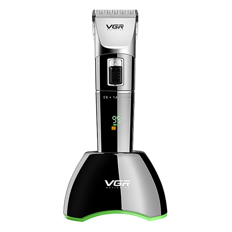 

VGR Electric Hair Clippers Rechargeable Cordless Hair Trimmer With LCD Display 4 Guide Combs For Men Kids
