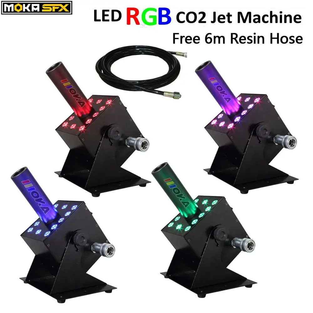 4 шт./лот Новый дизайн 1 бак для 2 шт. DMX led CO2 cannon Cryo Jet Spray 6 8 м сценический эффект