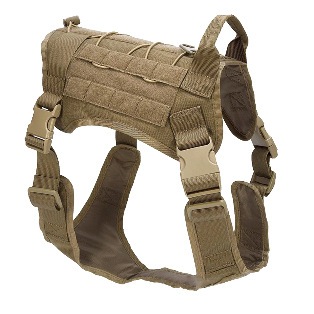 

Water Resistant Padded Pet Outdoor With Handle Tactical Training Nylon Service Adjustable Breathable Military Harness Dog Vest