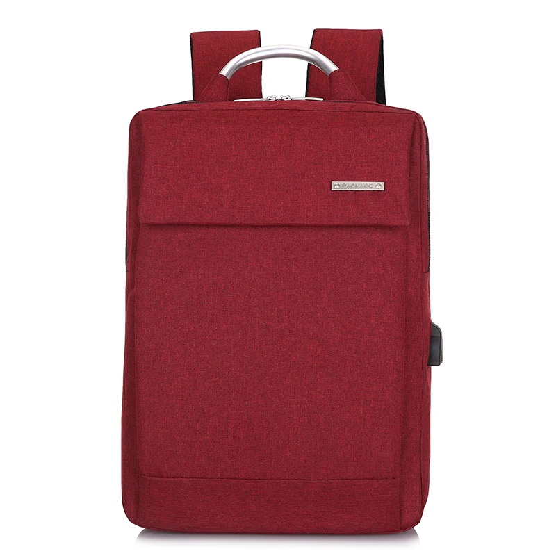 WENYUJH рюкзак с защитой от кражи Usb бизнес рюкзак большой емкости для мужчин и женщин школьная сумка дорожная сумка студенческая сумка - Цвет: Red