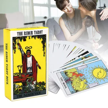 

78pcs Family Friends Deck Board Game Knight Ladd Waite Oracle Full English Funny Mysterious Tarot Cards Fate Divination Portable