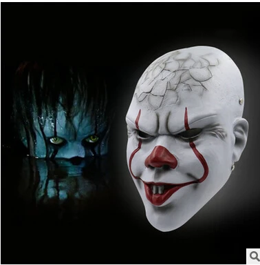 Clown Хэллоуин пугающая маска Stephen King's It Косплей Маска Pennywise полимерный шлем Необычные Хэллоуин вечерние реквизит - Цвет: Clown