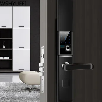 

WSHYUFEI Fingerprint Door Lock Smart Electronic Lock Security Intelligent Lock Biometric Wifi Password RFID card Door Lock