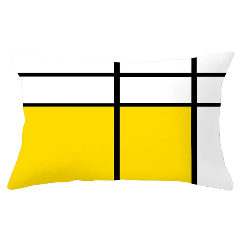 Fuwatacchi прямоугольная наволочка для подушки Геометрическая наволочка с волнами для дивана декоративные желтые полиэфирные подушки 30*50 см