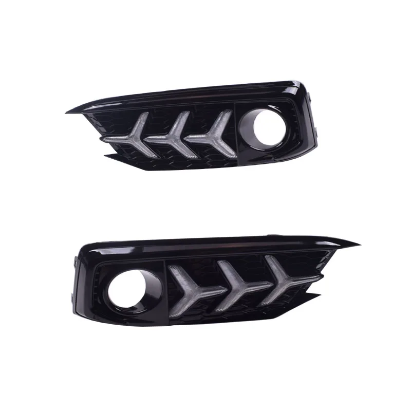 YAUNEN 1 комплект для Honda Civic 10th 2016 2017 2018 светодиодный DRL Дневной светильник желтый