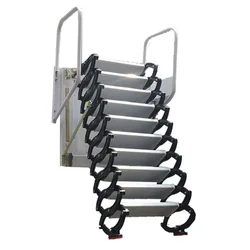 Échelle pliante en acier et en métal pour Loft, grande échelle murale cachée, extensible en hauteur de 2.5 à 3M 