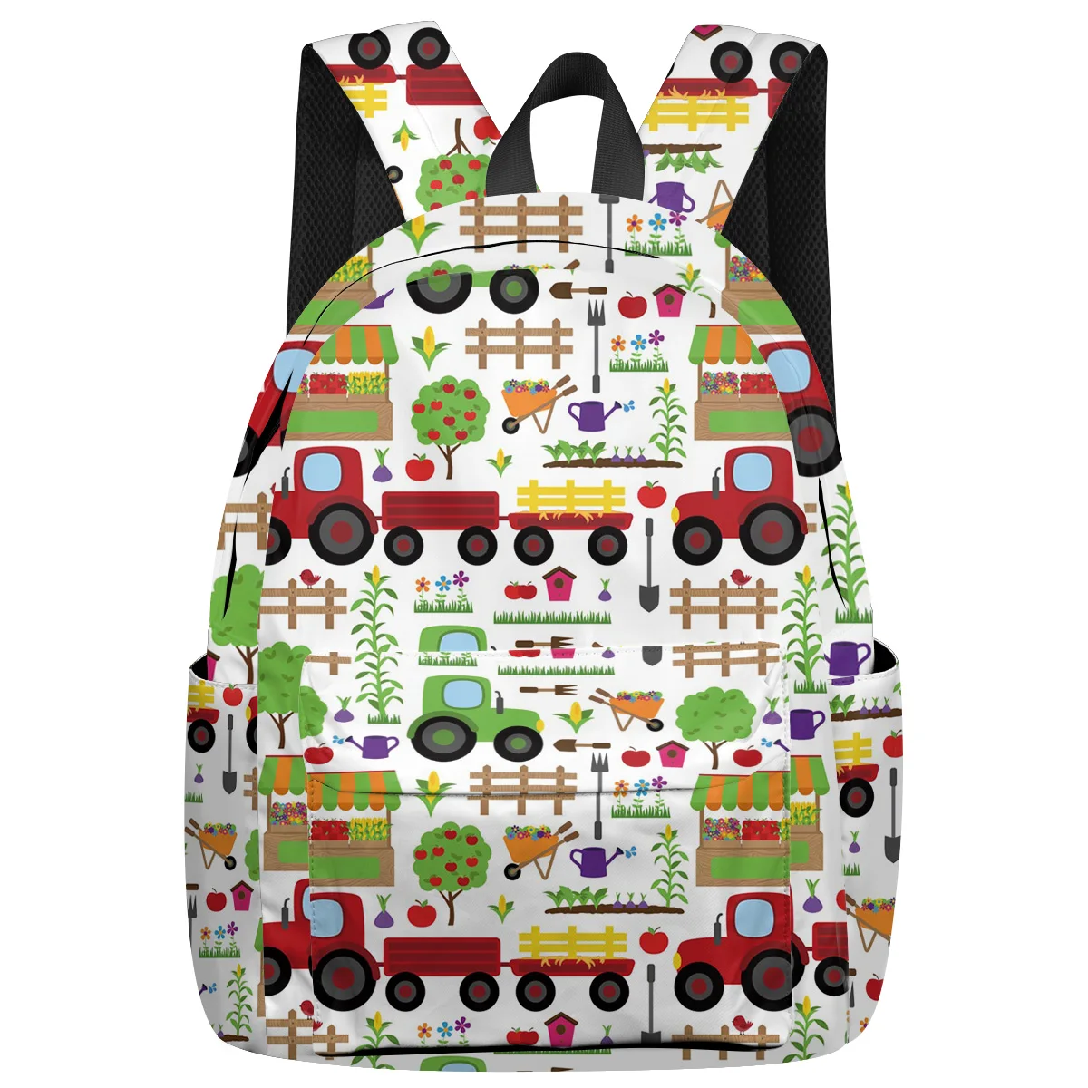 

WHEREISART Cartoon Car Backpacks Soft And Comfortable Laptop Shoulderbag Scratch-Resistant School Book Bags School Backpack