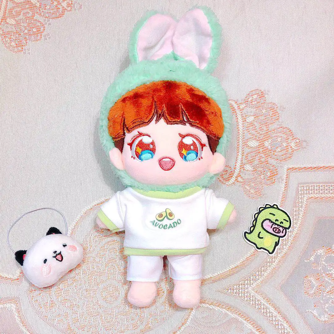 23cm Korea EXO Stuffed Doll Printing Sports Jacket Trousers Shorts Cute Plush Dolls Toy's Clothes Soft Outfit Made Fans Gift