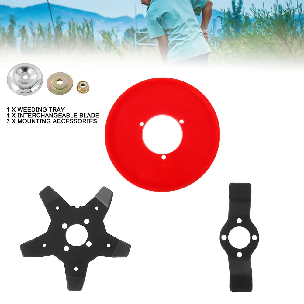 

1PC Weeder Plate Blades Lawn Mower Grass Eater Trimmers Head Brush Cutter Tool Multifunctional Weeder Universal Weeding Head