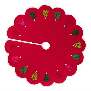 

Red Rug Holiday Skirts Christmas Tree Skirt for Home Party Supplies Creates Christmas Atmosphere Xmas Decoration Ornament