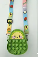Brand New Christmas Multifunctional Cartoon Bag Crossbody Bags Girl Gift Silicone Bubble Bag Lovely Cartoon  Cross Bag