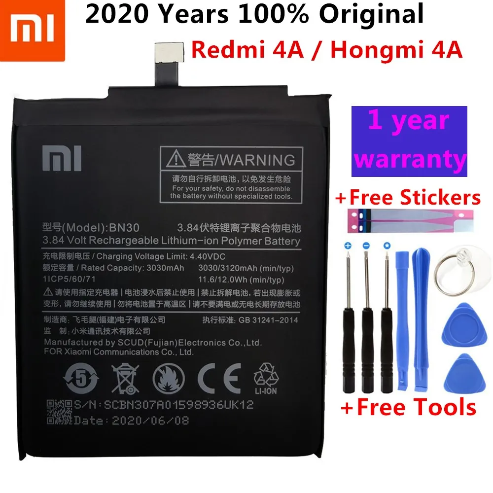Аккумулятор BN30 BN41 BN43 BM46 BM47 для Xiaomi Redmi Hongmi 4A Note 4 4X MTK global Snapdragon 625 3 Pro 3S
