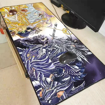 

Yuzuoand Big PromotionCustom Skin Saint Seiya Game or Office Mousepad Non-slip Seaming Mousepad Large Size Washable Mouse Pad