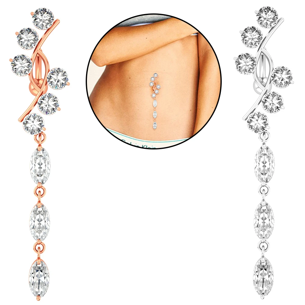 Reversed Bow Butterfly Belly Button Rings 316L Steel Belly Piercing Ombligo Long Dangled Navel Piercing Earrings Piercing Jewelry Body Piercing Jewelry Body Jewelry Body Piercing Earrings Metal Jewelry Belly Button Piercings Belly Button Earrings