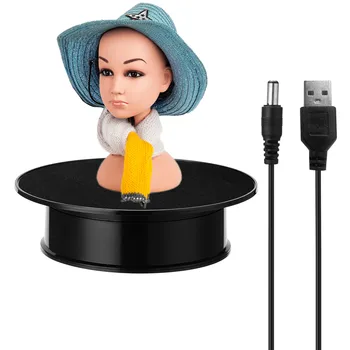 

20cm USB / Battery Electric Rotating Turntable Display Stand for Photography Video Shooting Props Jewelry Display Turntable