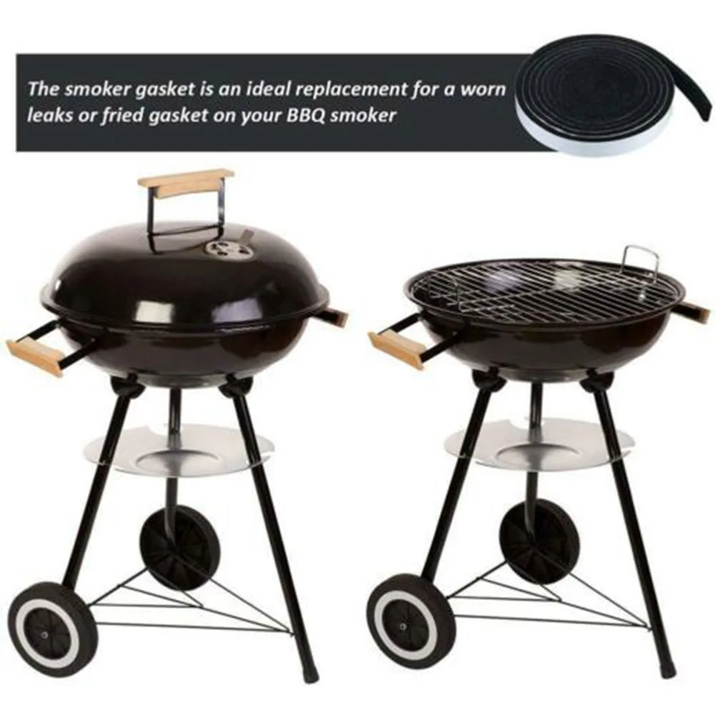 High Heat Barbecue Smoker Gasket BBQ Door Lid Seal Adhesive Sealing Tape for Grill wzpi