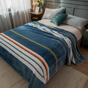 

350g Flannel Blanket Winter Warm Bed Linen Home Bedspread Throw for Car Sofa Adult Kids Flat Sheet Soft Plaid Queen King 180x200