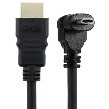 

30cm Micro-HDMI Right Angle Male to HDMI Male (90 Degrees) - Supports 4k (Type B)
