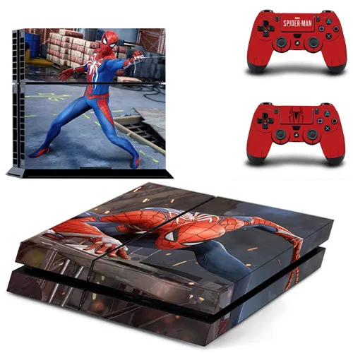 Небесно-голубой Человек-паук полное покрытие лицевые панели PS4 кожи стикеры Наклейка для playstation 4 консоли и контроллеры PS4 кожи Стикеры винил Spider-man - Цвет: Небесно-голубой