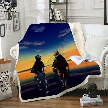

Naruto Moon sunset Fleece Blanket 3D full printed Wearable Blanket Adults/kids Fleece Blanket drop shippng style -2