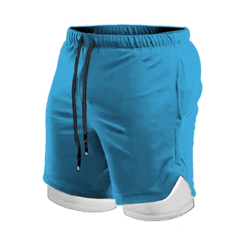 

New Summer Men's Shorts Phone Inner Pocket Jogging Fitness Sports Shorts Quick-Drying Fitness Pants
