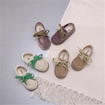 

Spring New Corduroy Soft Bottom Children's Shoes Comfortable Breathable Unisex Casual Shoes Lightweight Non-slip Fashion Wild