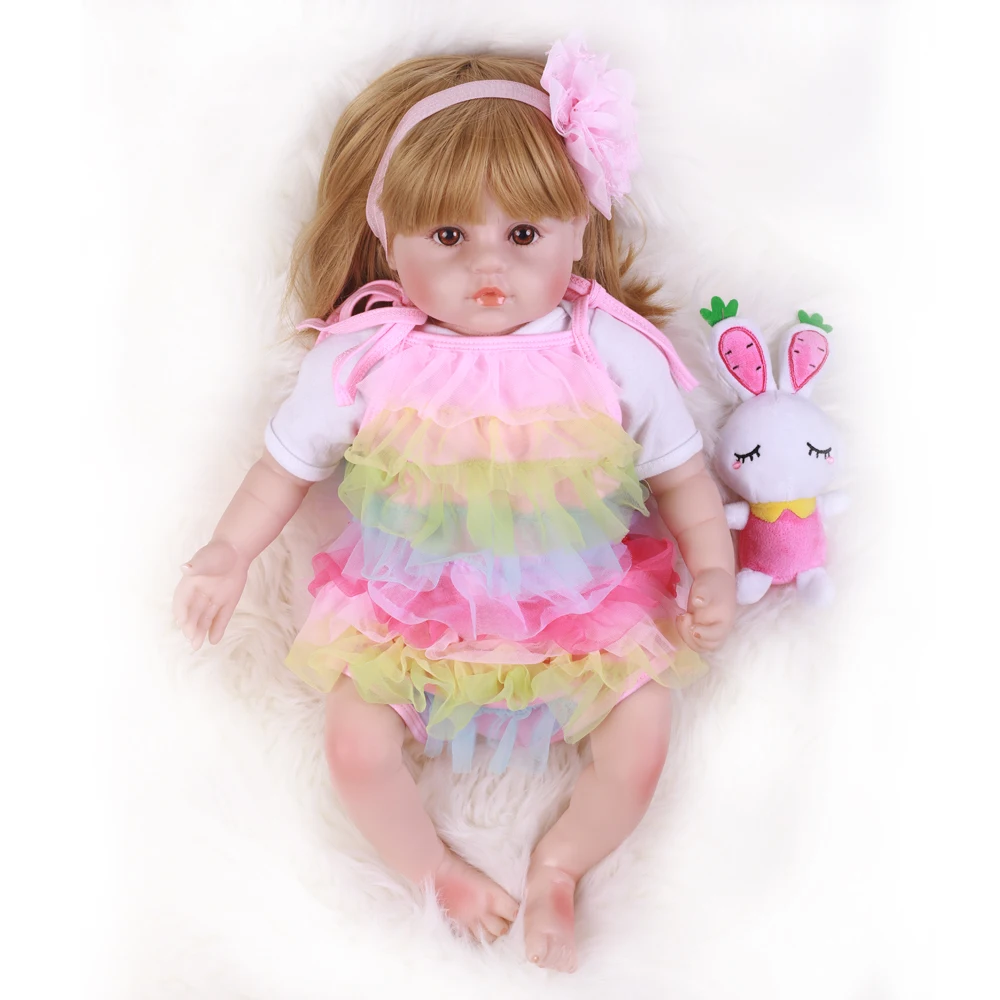 2" тканевые куклы Reborn Baby, новая мода, реалистичные, милые, очаровательные щеки, платье для девочек, детские игрушки, игрушки для детей