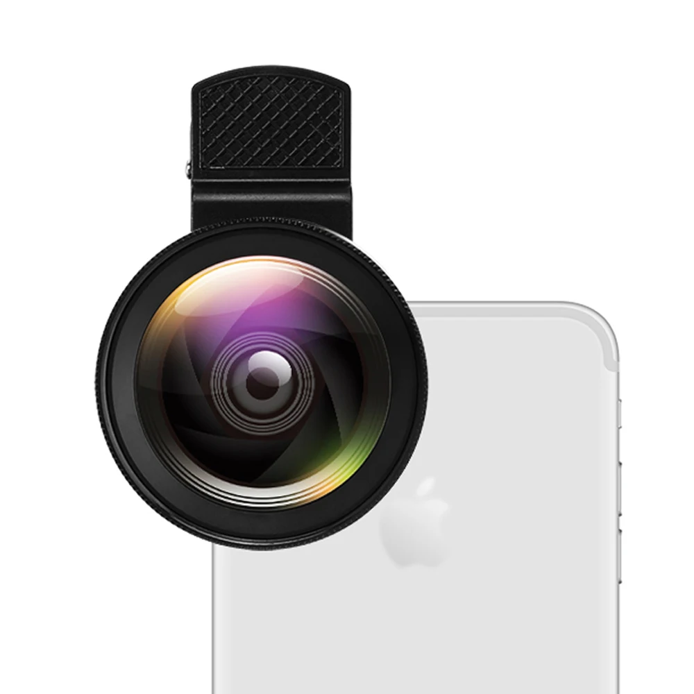2 функции объектив мобильного телефона 0.45X Широкоугольный объектив и 12.5X макро HD объектив камеры Универсальный для iPhone Android телефон