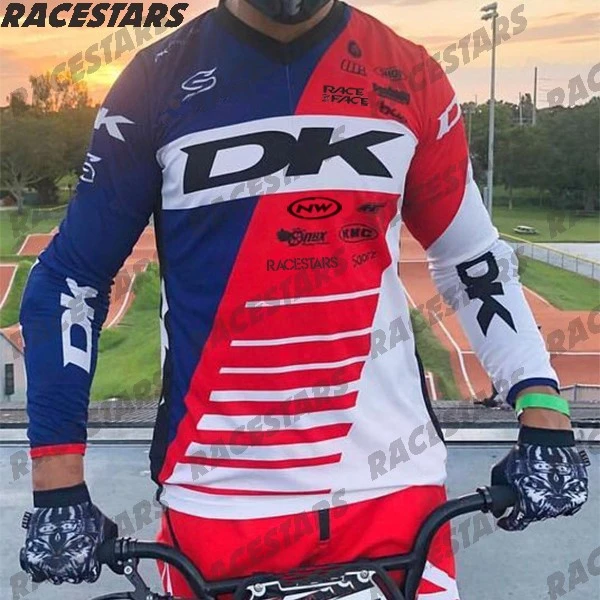 

Motocross Jersey DK Bicycles Downhill Mountain Jersey Off Road Enduro Jersey MTB MX Bike Cycling Jersery Breathable DH Quick Dry