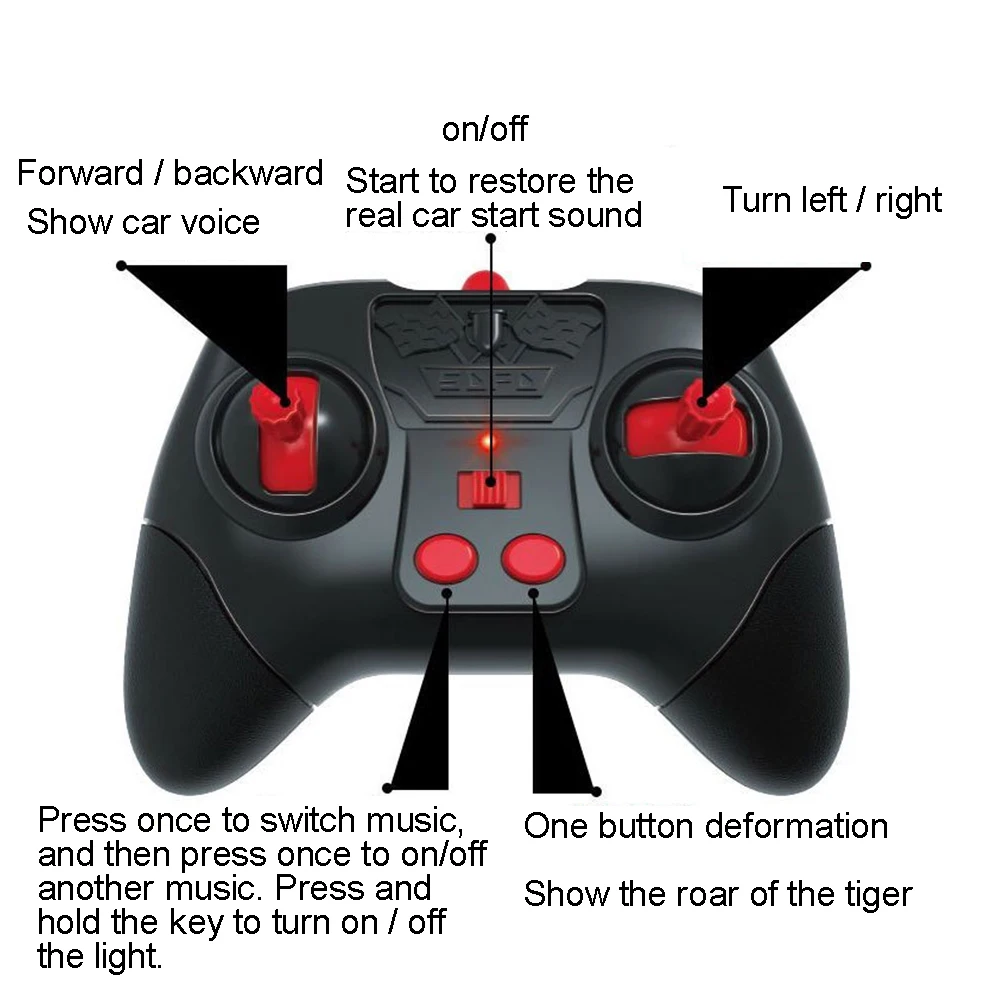 Радиоуправляемый трюк, жетон, чувствительный скручивающийся внедорожный светильник, музыкальный автомобиль, детская игрушка