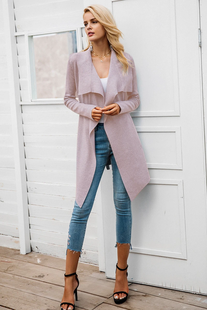 Осень и зима Европа и Америка стиль AliExpress EBay Slim Fit Универсальный шерстяной кардиган Тренч пальто для женщин