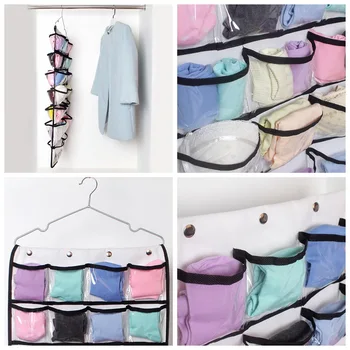 

42 Pocket Closet Hanging Storage Bag Organizer Wall Door Holder Clothes Rack US