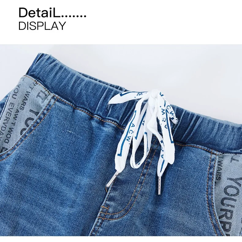 Женские джинсы тонкие осенние с принтом со средней талией, кружевные ботинки с вырезами, джинсы женские 1265