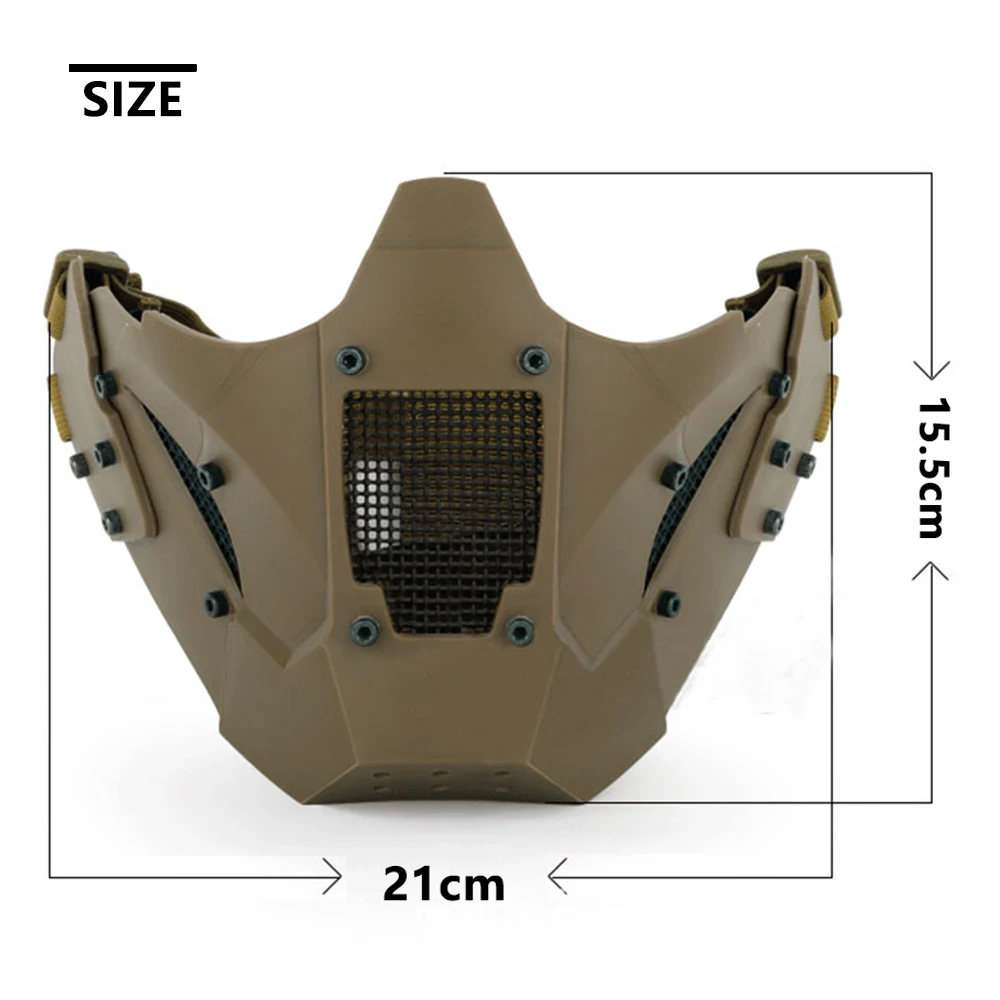 ROEGADYN камуфляжной расцветки, анти-скольжения Тактический шлем автоматические сварочные маски тактические; на пол-лица Маска Пейнтбол Защита лица дышащая маска для страйкбола