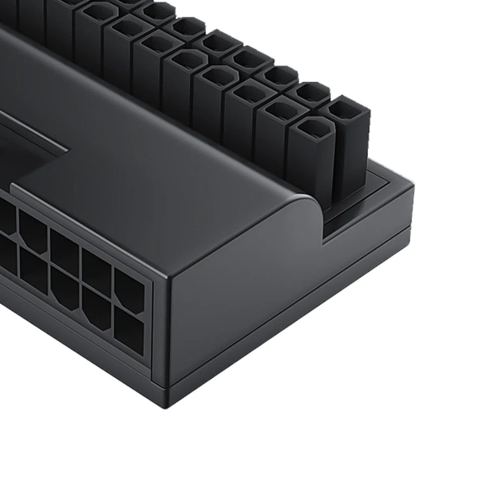 ATX 24 Pin to 90 Degree Power Plug Adapter for Desktop PC Motherboard - Cable Connectors, Modular Design Description Image.This Product Can Be Found With The Tag Names Computer Cables Connecting, Computer Peripherals, PC Hardware Cables Adapters, Power plug