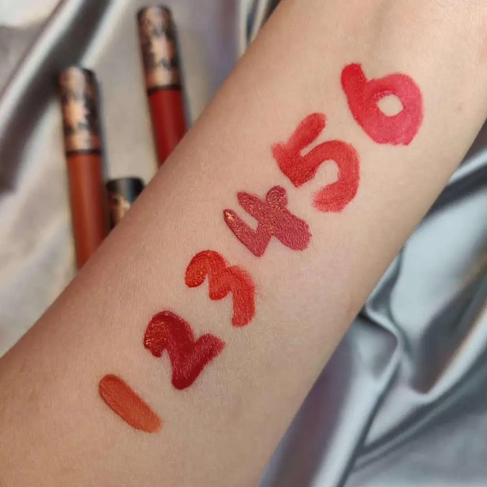 GUICAMI matte lip gloss sexy red rose pumpkin lip cream long lasting waterproof liquid lipstick tattoo AC203