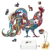 P Adults Animal Wooden Puzzle Peacock Owl Chameleo Wooden Jigsaw Puzzle Wood Jigsaw Puzzle Educational Toys For Kids Adults 5
