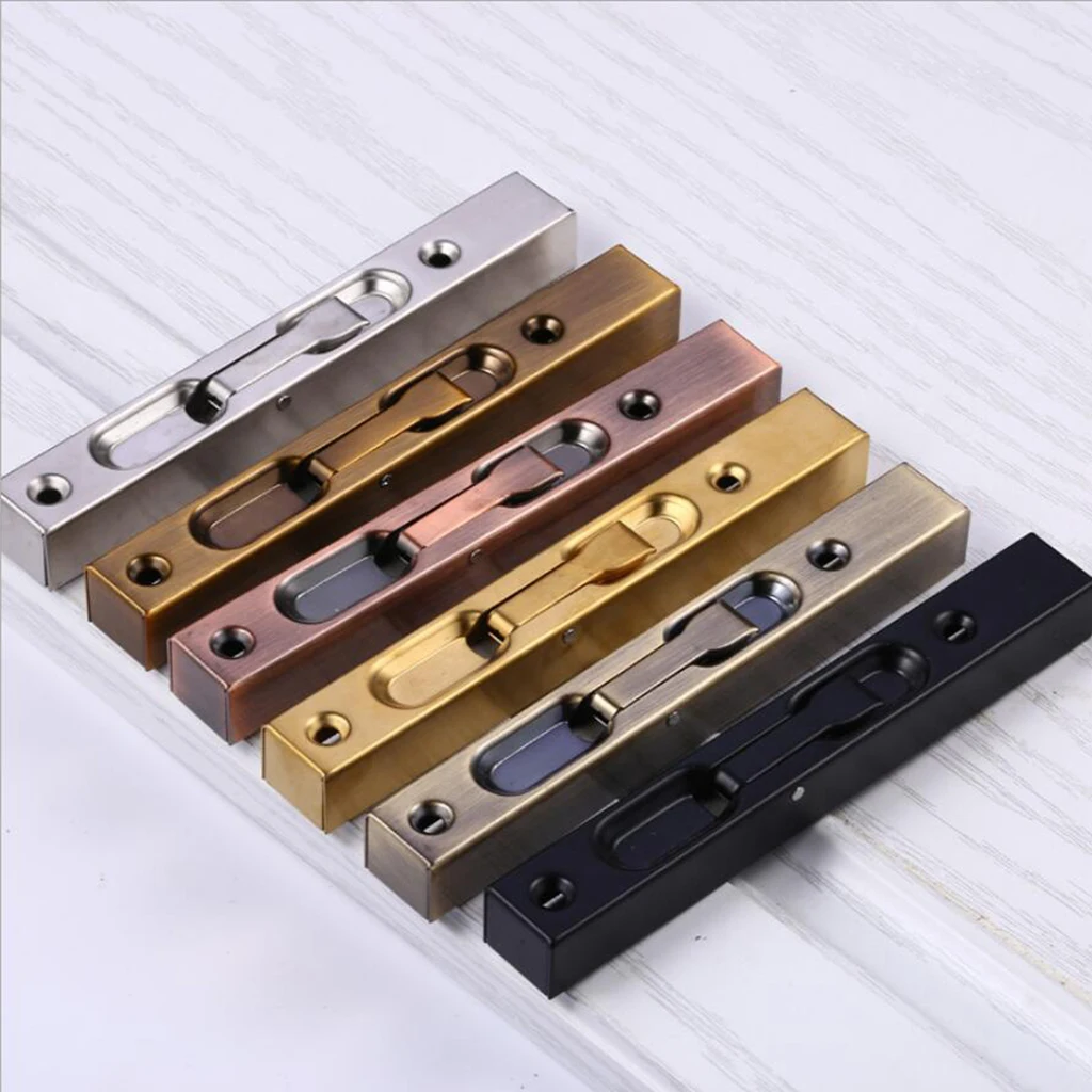 Stainless Steel Door Flush Bolt Security Slide Door Guard Latch Lock 10inch