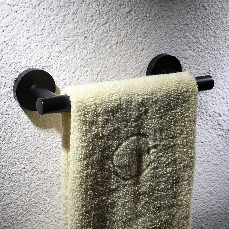 

304 Stainless Steel Towel Rack Black And White with Pattern yu jin gan Towel Bar Single Layer Towel Rack Bathroom Hook Unit
