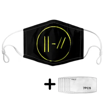 

Fashion Twenty One Pilots Women Masks With 7 Filters Outdoor Dustproof Mouth Mask Breathable Face Mouth Masks Ladies Tapabocas