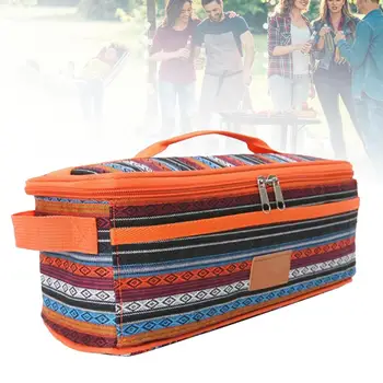 

Ethnic Style Outdoor Kitchen Supplies Storage Bag Camping Picnic Kitchenware Storage Bag For Travel Hiking Cooking Utensils Bags