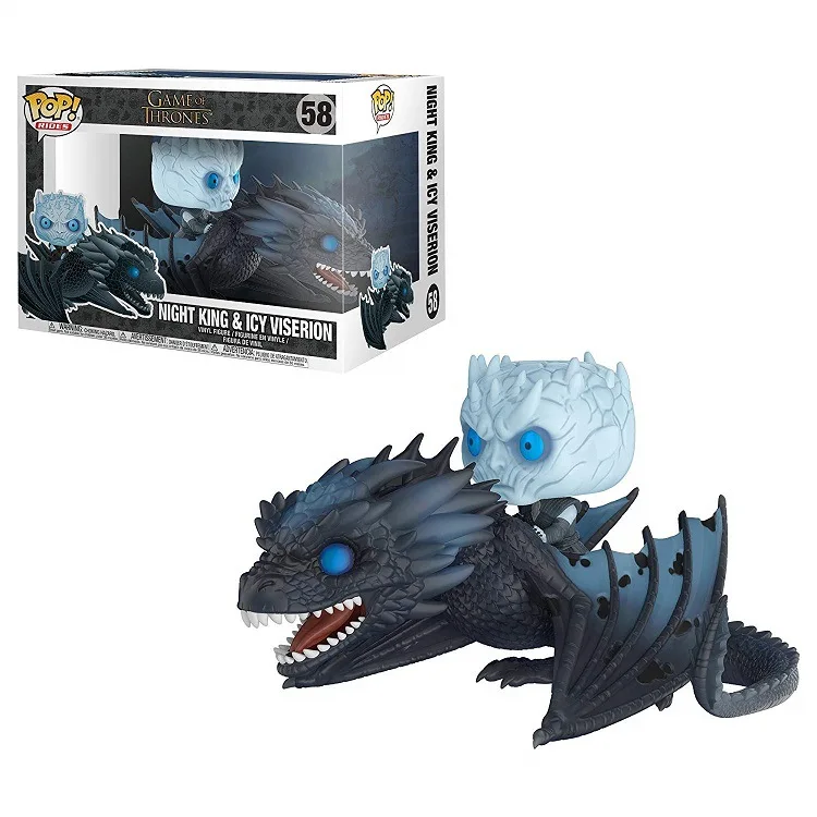 

Pop Funko A Song of Ice And Fire 58 Game of Thrones of Game Night King Riding a Dragon Garage Kit Decoration Model