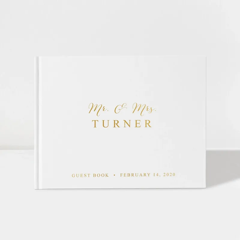 

Personalized Wedding Guest Book White and Gold Foil Color Choices Available Guestbook Custom Album Instant Photo Book Photobooth