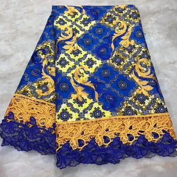 

2019 New Green African Quality Cotton Wax Fabric for Dress Party, Veritable Block Print Wax Ankara Lace Fabrics 100% Cotton