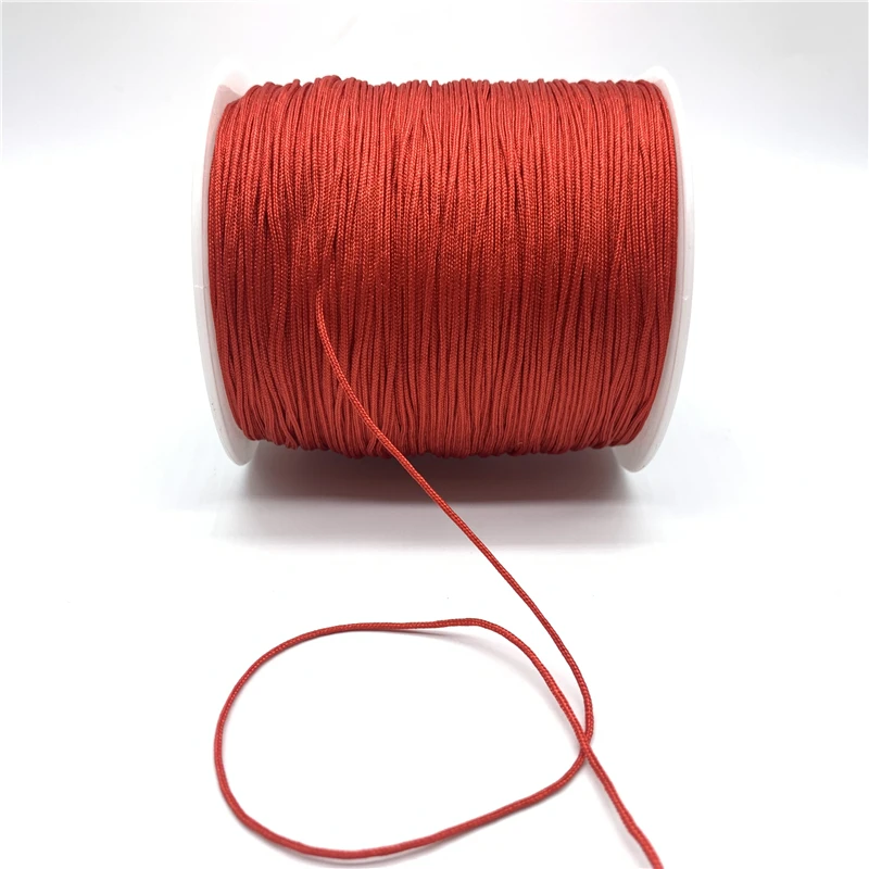 10 ярдов 1 мм нейлоновый шнур китайский узел макраме шнур браслет плетеный шнур DIY кисточки вышивка бисером для тесьма для Шамбалы - Цвет: 20