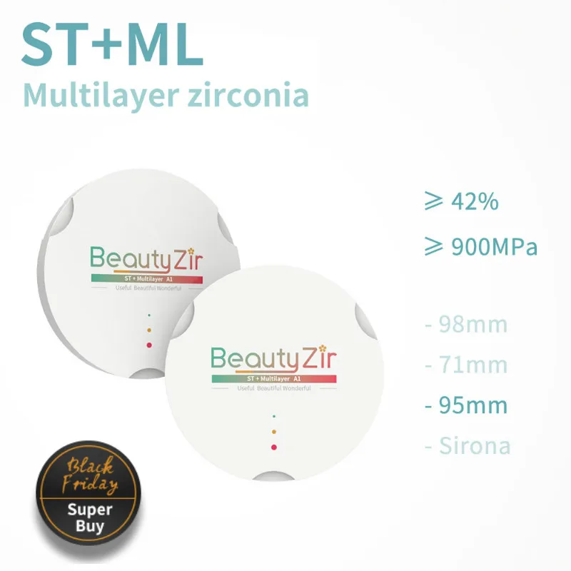 Многослойные стоматологические блоки из циркония ST + ML 9514 мм|Отбеливание зубов| |