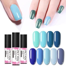 PICT YOU, 5 мл, синяя серия, цветной УФ Гель-лак для полировки, Одноцветный Гель-лак для ногтей, 9 цветов